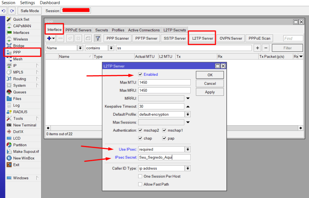 Como criar VPN no Mikrotik 3 l2tp1