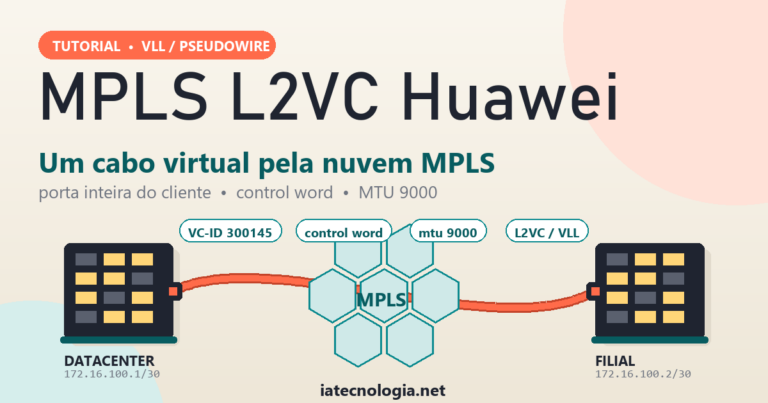 MPLS L2VC Huawei: como configurar VLL (pseudowire) entre switches e roteadores