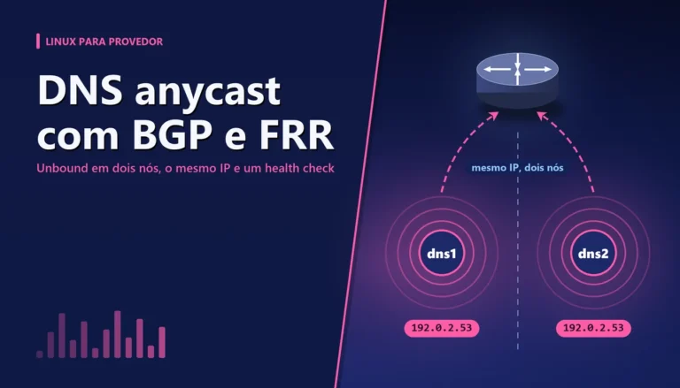 Dois servidores DNS espelhados anunciando o mesmo endereço IP anycast para o roteador de borda
